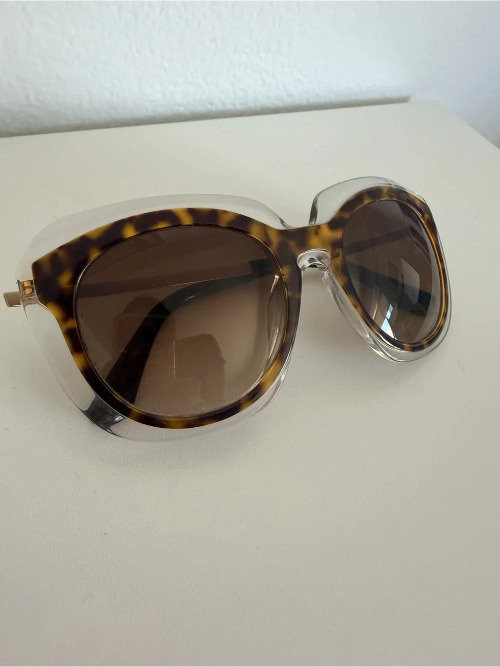 Dolce & Gabbana Tortoiseshell Cat-Eye Sunglasses with Brown Lenses
